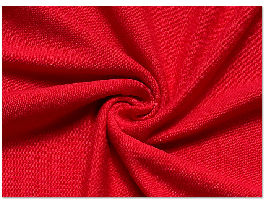 Kırmızı Renk 1.85M 130G Zımba Tek Jersey Kumaş